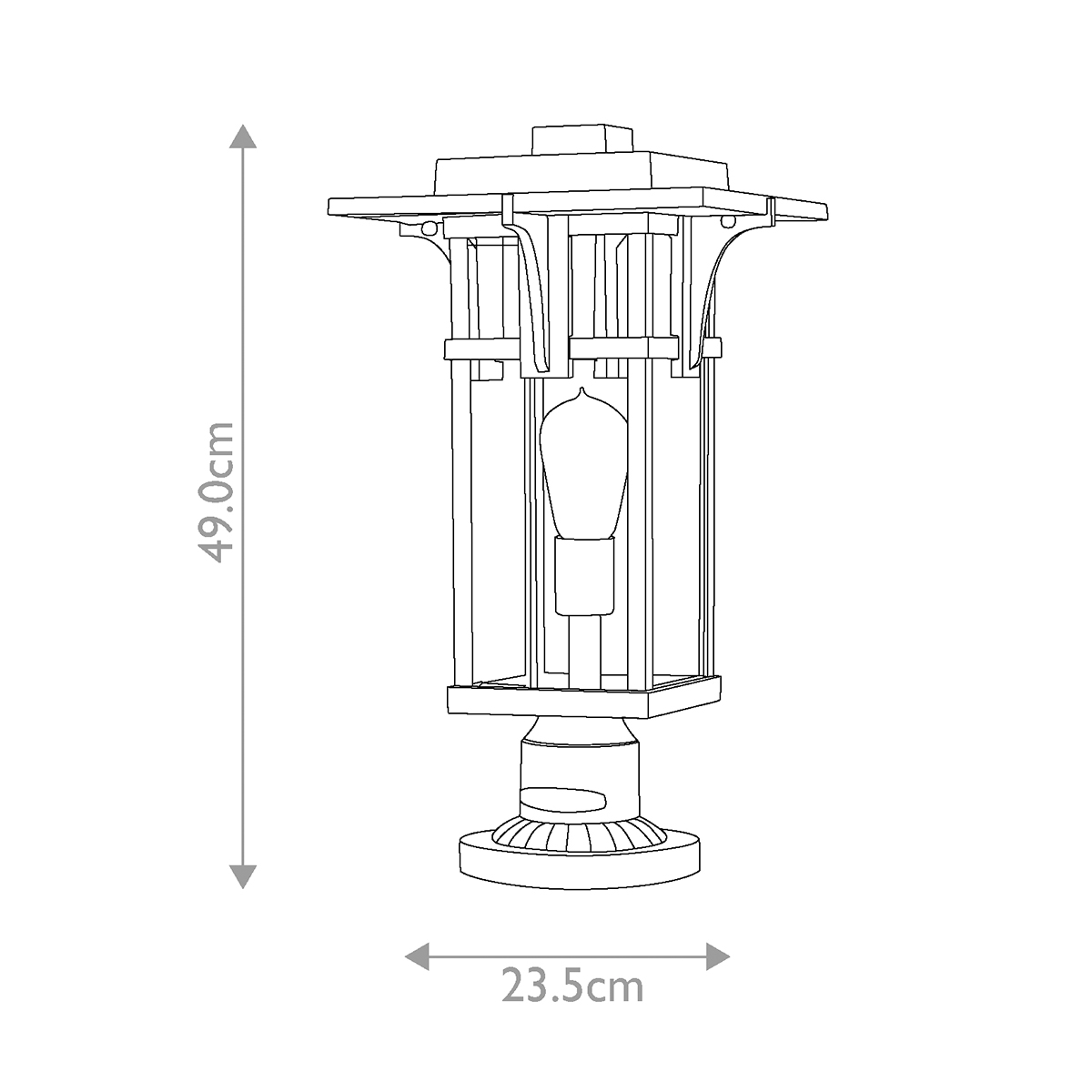 Kingsbury Row Transitional Outdoor Pedestal Lantern Oil Rubbed Bronze Kingsbury Row Transitional Outdoor Pedestal Lantern Oil Rubbed Bronze