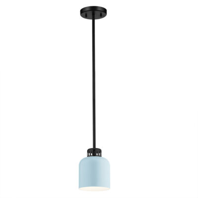 Kingscastle Hamptons Canister Pendant Black and Pale Blue