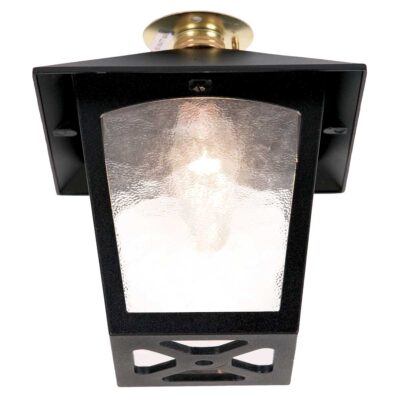 Kingscastle Traditional Flush Porch Lantern Black
