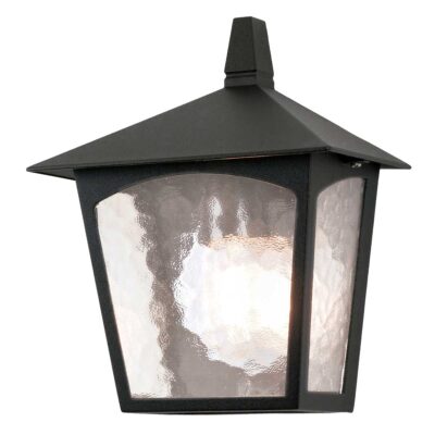 Kingscastle Traditional Flush Wall Lantern Black