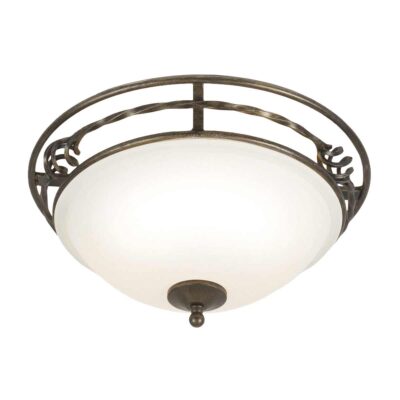 Kingscliff Hollow Country Ceiling Flush Black Gold