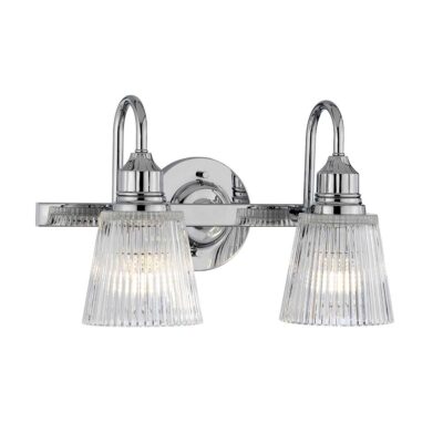 Kingscote Traditional Double Wall Light Polished Chrome