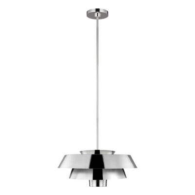 Kingscourt Mid-Century Tiered Pendant Polished Nickel