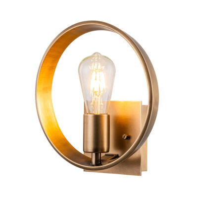 Kingscourt Terrace Hoop Wall Light Weathered Brass