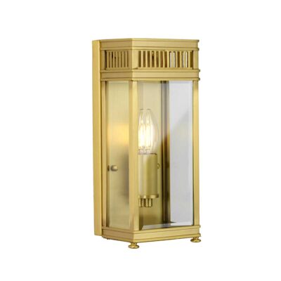 Kingsley Half Georgian Half Lantern Outdoor Wall Light Brushed Brass