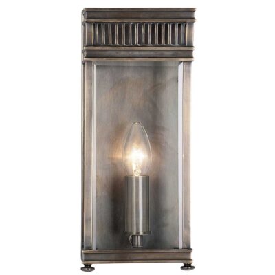 Kingsley Half Georgian Half Lantern Outdoor Wall Light Dark Bronze