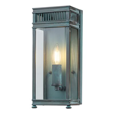 Kingsley Half Georgian Half Lantern Outdoor Wall Light Verdigris