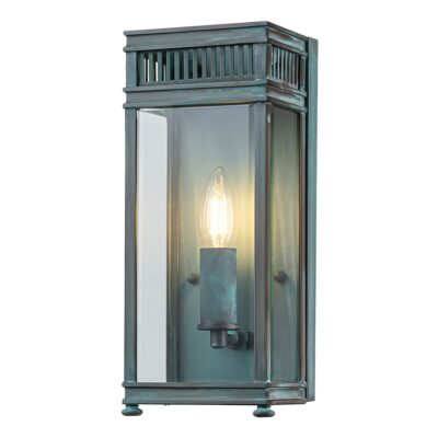 Kingsley Half Georgian Half Lantern Outdoor Wall Light Verdigris