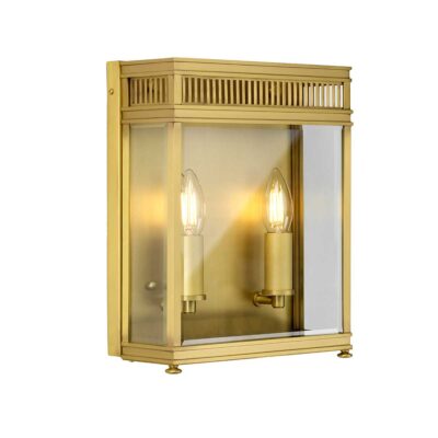 Kingsley Half Georgian Outdoor Wall Light Brushed Brass