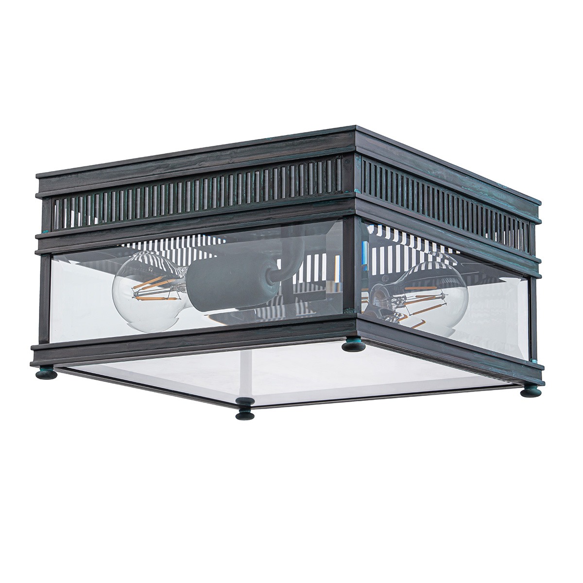 Kingsley Half Traditional Outdoor Ceiling Flush Verdigris Kingsley Half Traditional Outdoor Ceiling Flush Verdigris