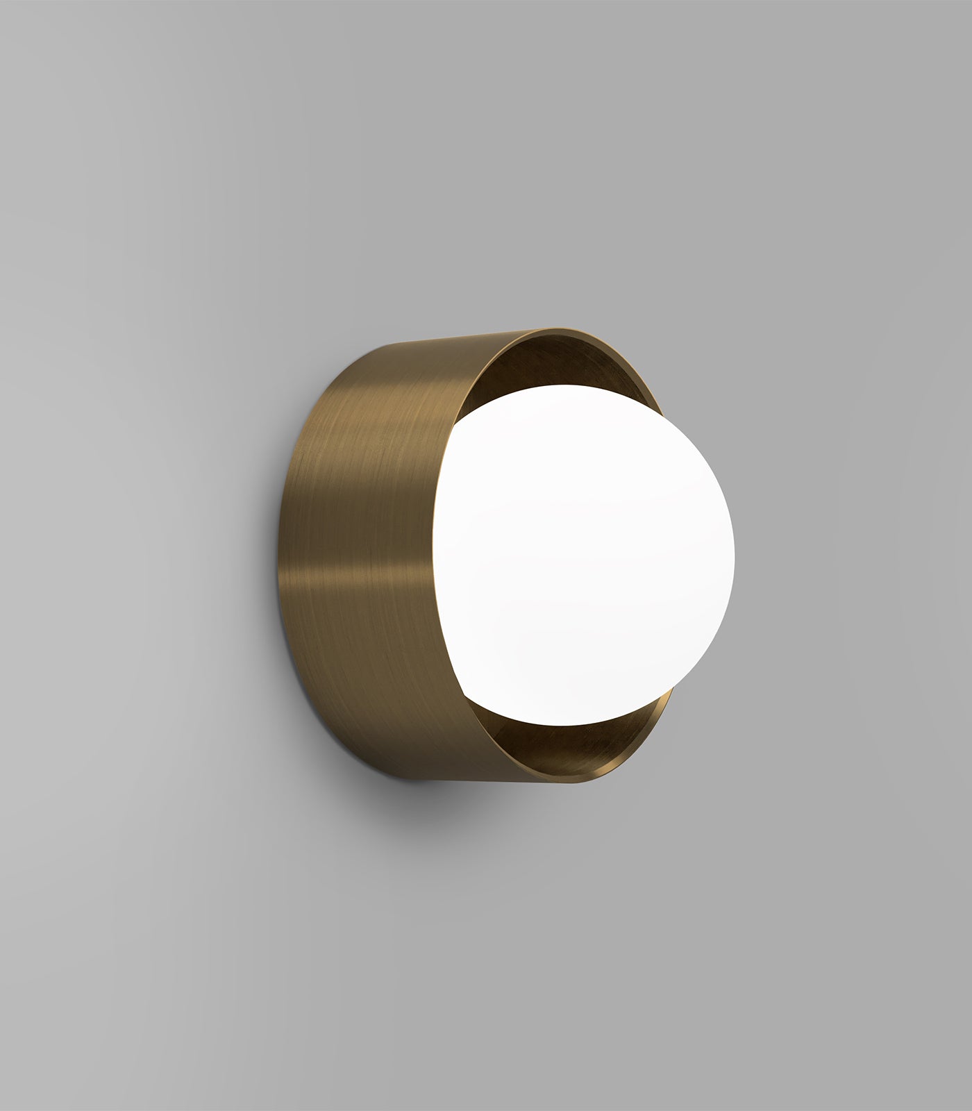 Kingsley Round Contemporary Curved Wall Light White Kingsley Round Contemporary Curved Wall Light White