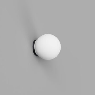 Kingsley Round Contemporary Globe Wall Light Black and White