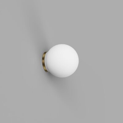 Kingsley Round Contemporary Globe Wall Light Old Brass