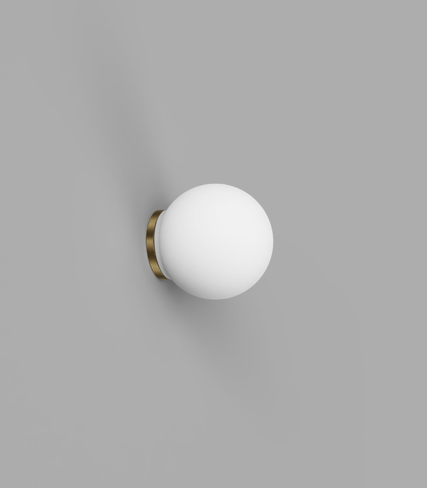 Kingsley Round Contemporary Globe Wall Light Old Brass