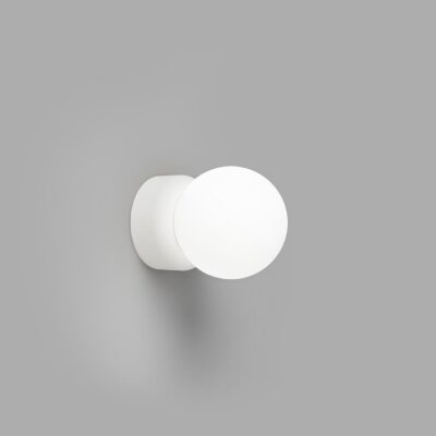 Kingsley Round Contemporary Globe Wall Light White