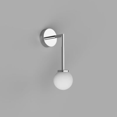 Kingsley Round Contemporary Long Arm Wall Light Chrome