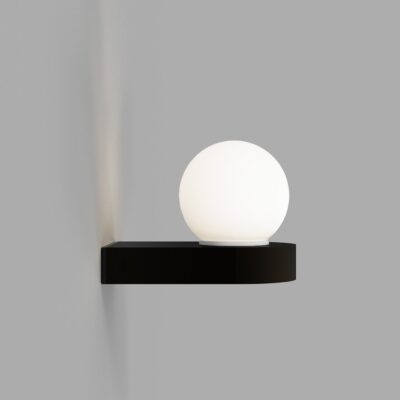 Kingsley Round Contemporary Orb Ledge Wall Light