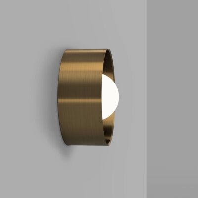 Kingsley Round Contemporary Wall Light Brushed Brass