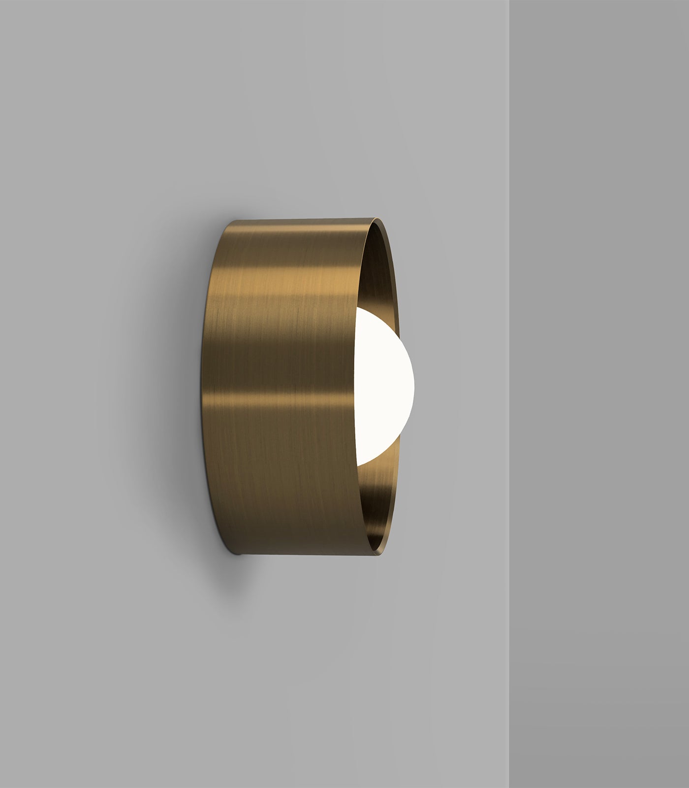 Kingsley Round Contemporary Wall Light Brushed Brass