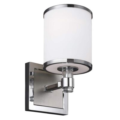 Kingsmarch Uplight Hamptons Wall Light Satin Nickel And Chrome