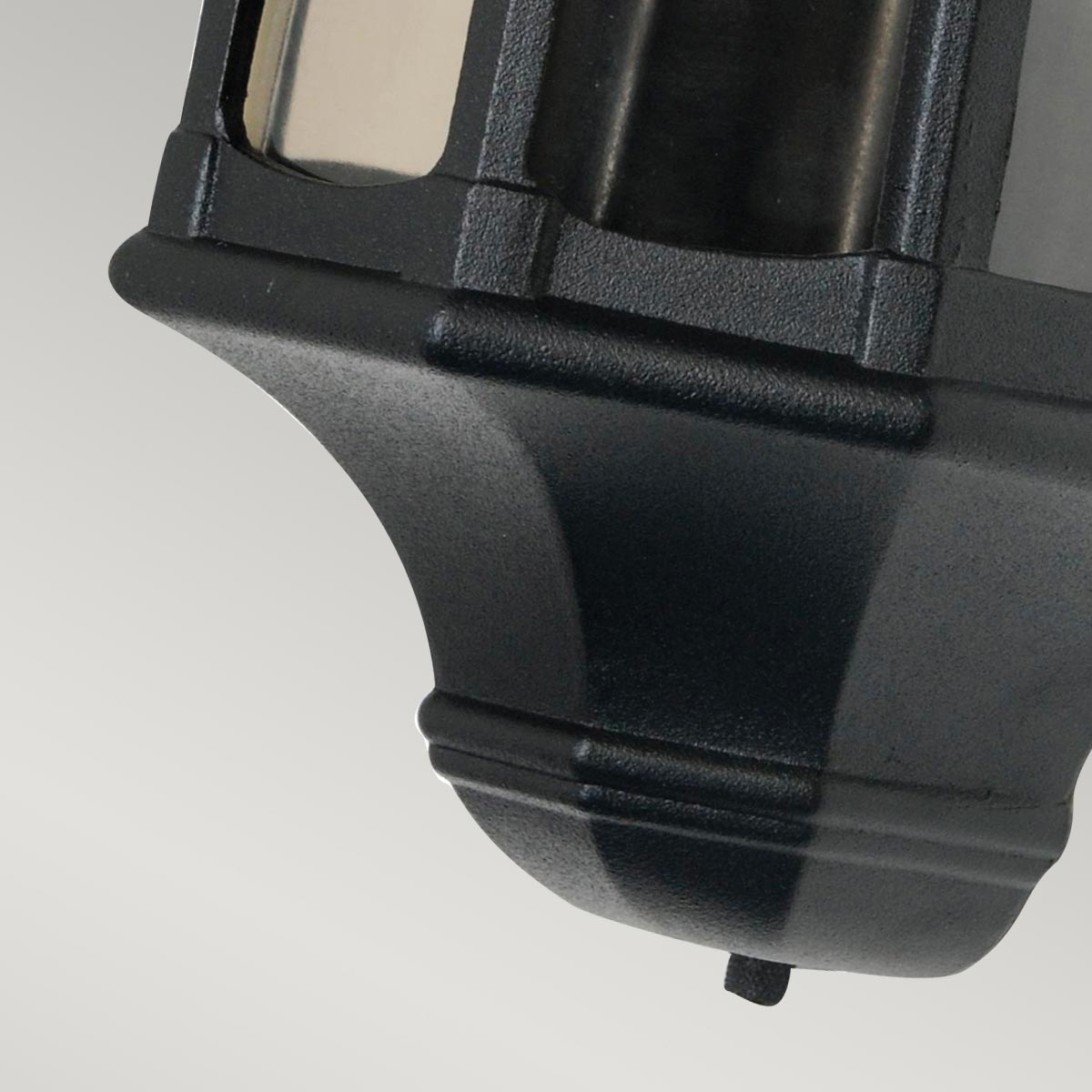 Kingsmill Traditional Half Lantern Outdoor Wall Light Black Kingsmill Traditional Half Lantern Outdoor Wall Light Black — detail view