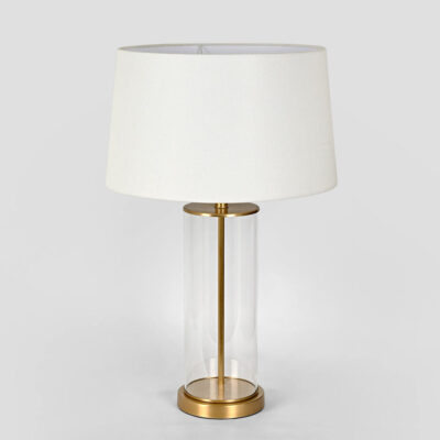 Kingswell Hamptons Glass Table Lamp Base Antique Brass