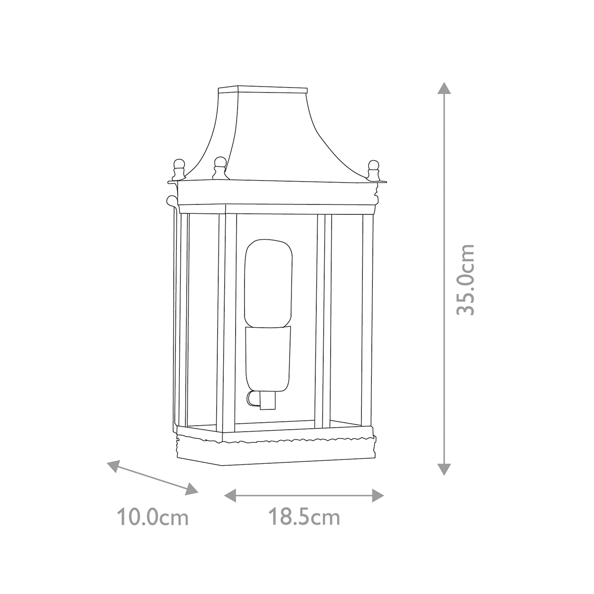 Kingswell Verdigris Traditional Wall Lantern Kingswell Verdigris Traditional Wall Lantern
