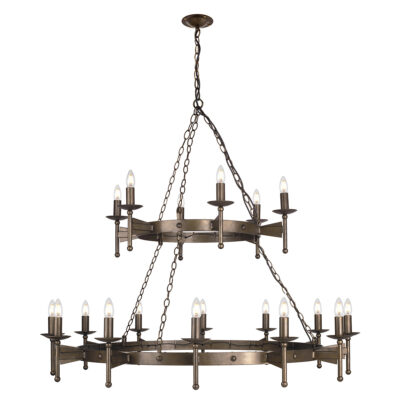 Kingswood Manor Country Two Tier Chandelier Old Bronze