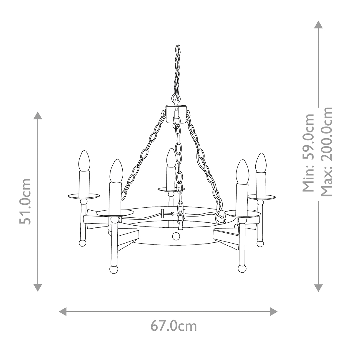 Kingswood Manor Gothic Ring Chandelier in Old Bronze Kingswood Manor Gothic Ring Chandelier in Old Bronze