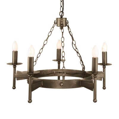 Kingswood Manor Gothic Ring Chandelier in Old Bronze