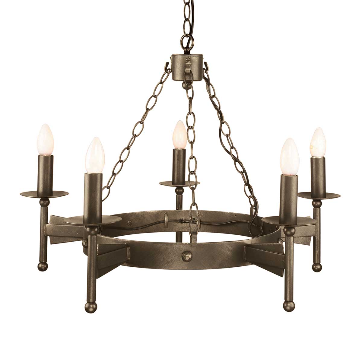 Kingswood Manor Gothic Ring Chandelier in Old Bronze