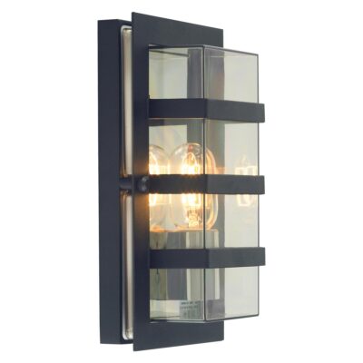 Kirkham Art Deco Outdoor Wall Light Black