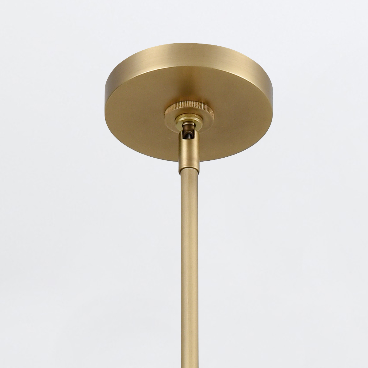 Kirrawee Gate Hamptons Linear Pendant Vintage Brass and Cognac Leather — detail view