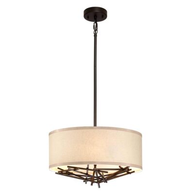 Kyoto Grove Contemporary Cluster Pendant Olde Bronze