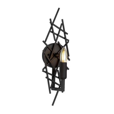 Kyoto Grove Contemporary Wall Light in Olde Bronze