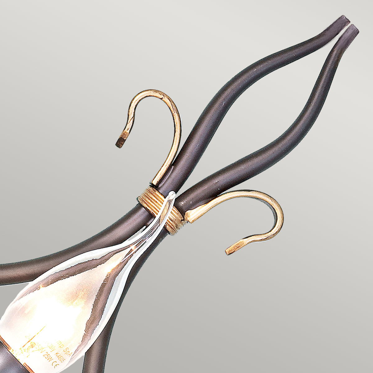 Lakemere French Provincial Wall Light Rust and Gold Lakemere French Provincial Wall Light Rust and Gold — detail view