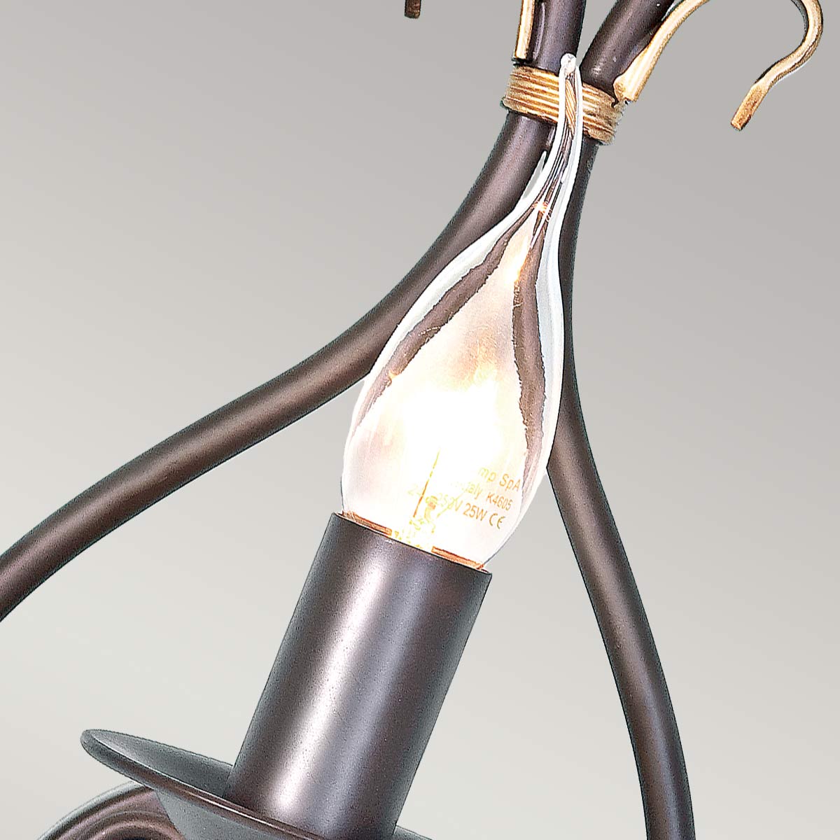 Lakemere French Provincial Wall Light Rust and Gold Lakemere French Provincial Wall Light Rust and Gold — detail view