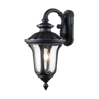 Lakemoor Traditional Outdoor Wall Lantern Textured Black