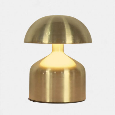 Lakeshore Mushroom Portable Table Lamp Brushed Brass