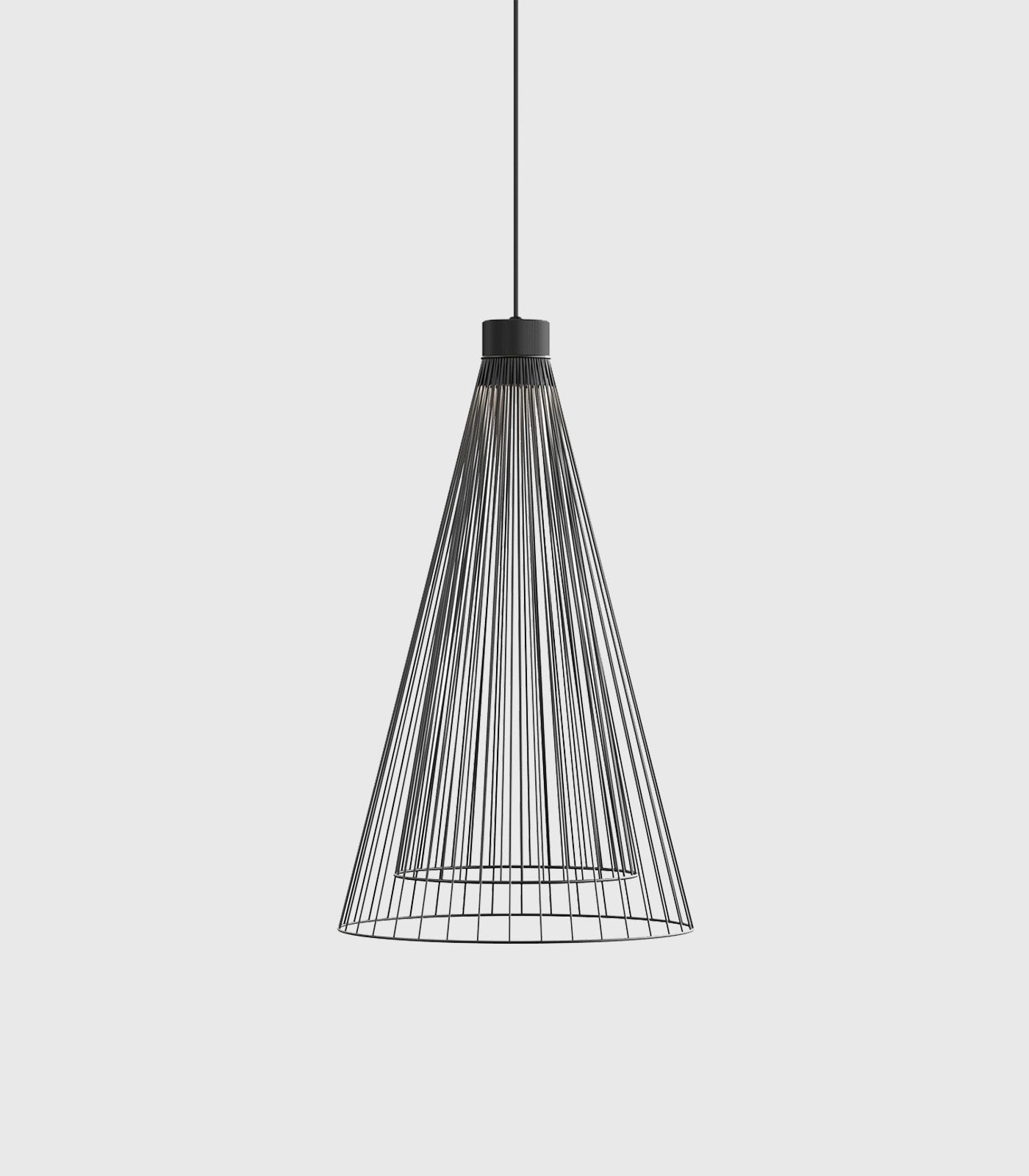 Landmark Grove Contemporary Cone Outdoor Pendant Light Matte Black