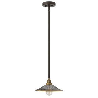 Lanesend Cross Industrial Barn Style Pendant Bronze and Brass