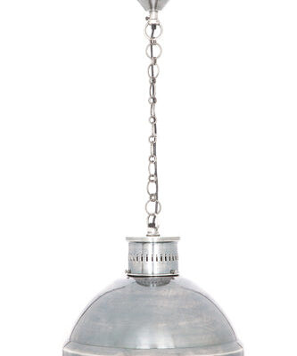 Langhorne Industrial Dome Pendant Light Silver