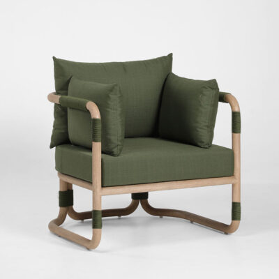 Larchmont Hamptons Outdoor Armchair Forest Green