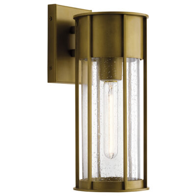 Larkbury Heritage Outdoor Wall Lantern Natural Brass