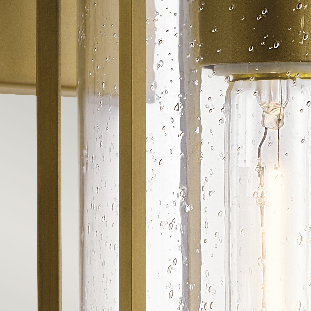 Larkbury Heritage Outdoor Wall Lantern Natural Brass Larkbury Heritage Outdoor Wall Lantern Natural Brass β detail view