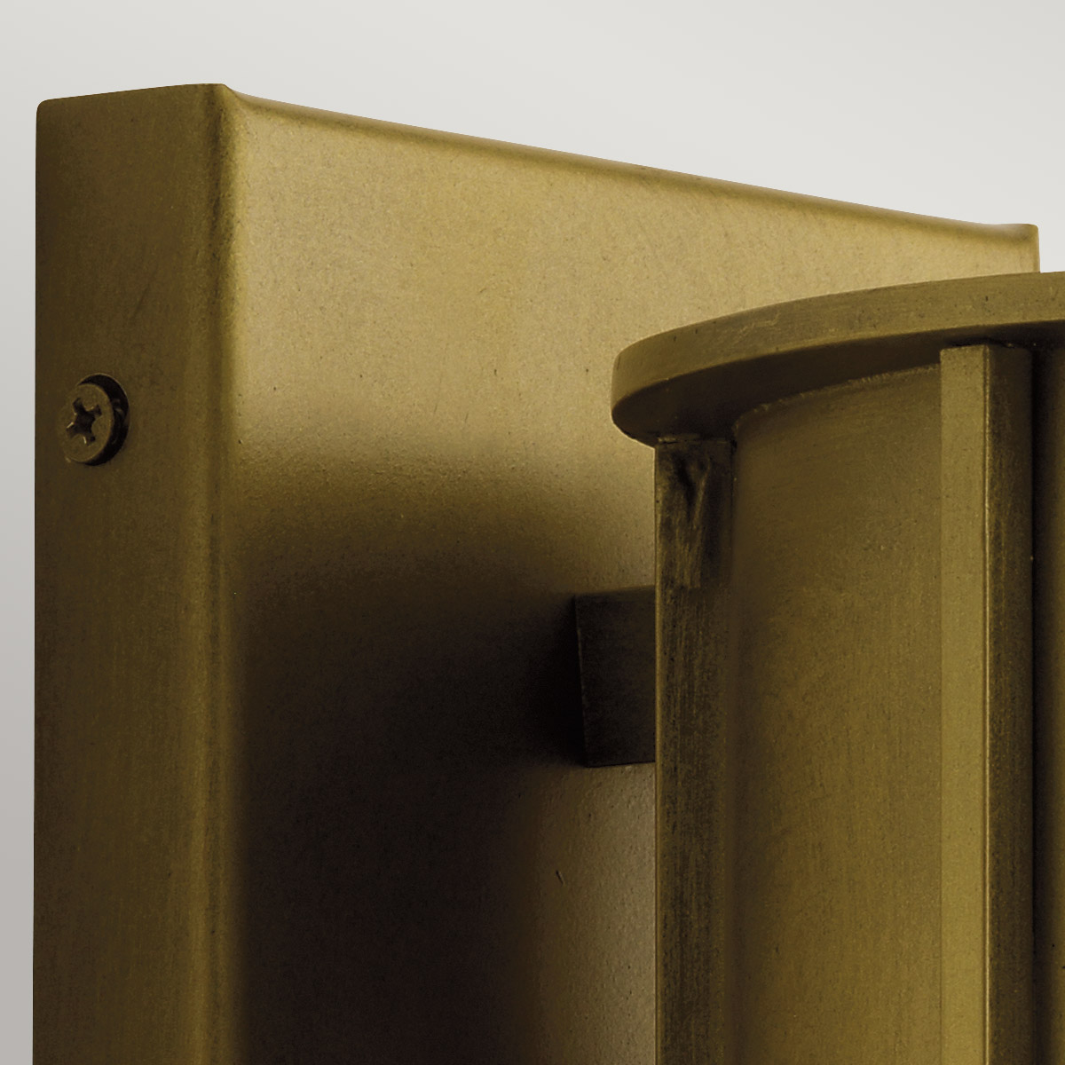 Larkbury Heritage Outdoor Wall Lantern Natural Brass Larkbury Heritage Outdoor Wall Lantern Natural Brass β detail view