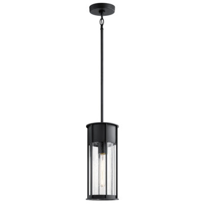 Larkbury Transitional Outdoor Pendant Textured Black