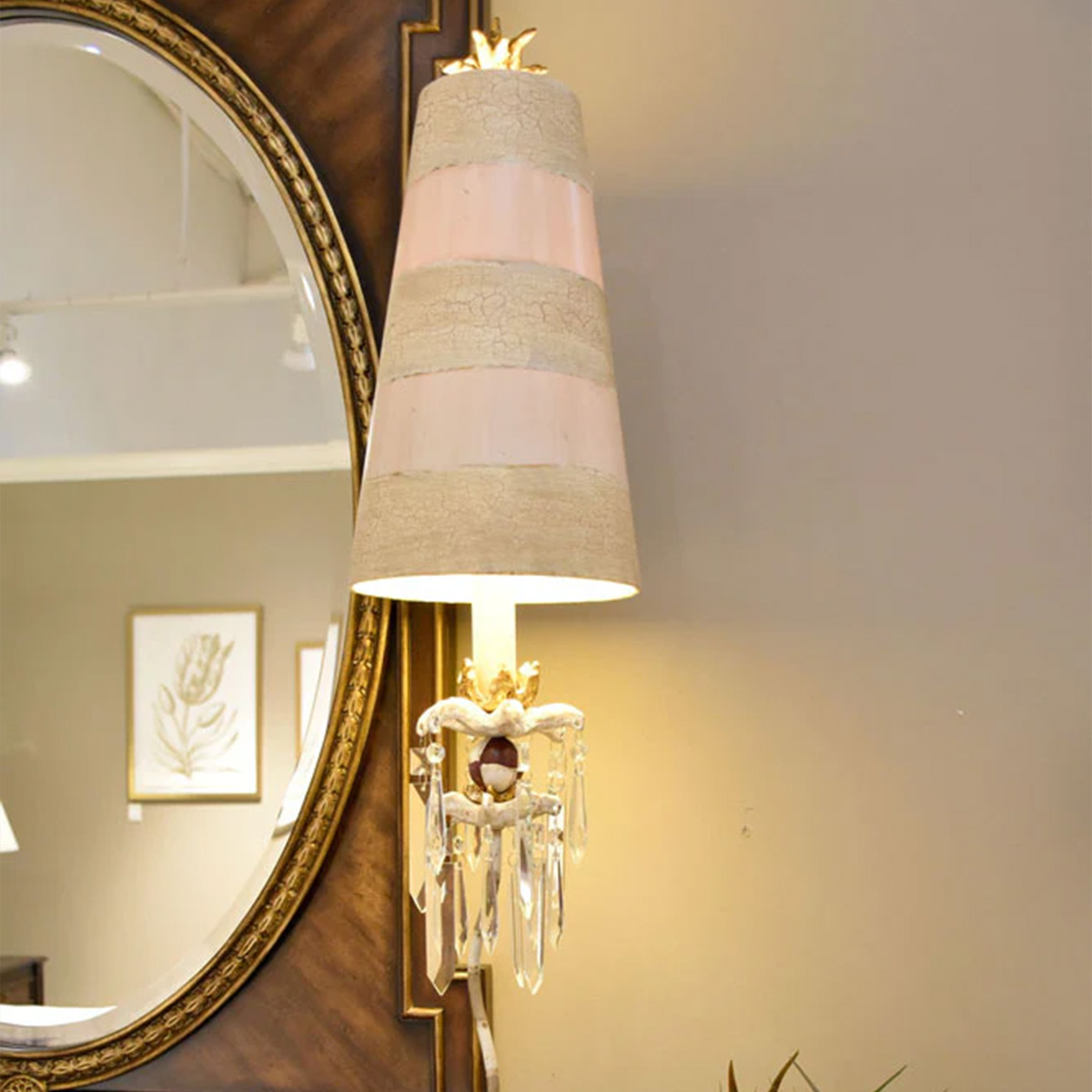 Larkspur Hollow French Provincial Table Lamp Cream and Gold Larkspur Hollow French Provincial Table Lamp Cream and Gold — in situ view