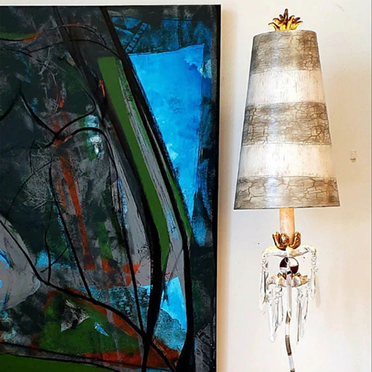 Larkspur Hollow French Provincial Table Lamp Cream and Gold Larkspur Hollow French Provincial Table Lamp Cream and Gold — in situ view