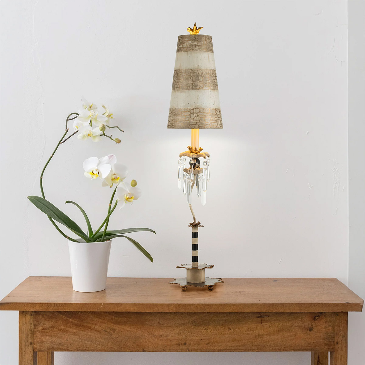 Larkspur Hollow French Provincial Table Lamp Cream and Gold Larkspur Hollow French Provincial Table Lamp Cream and Gold — in situ view
